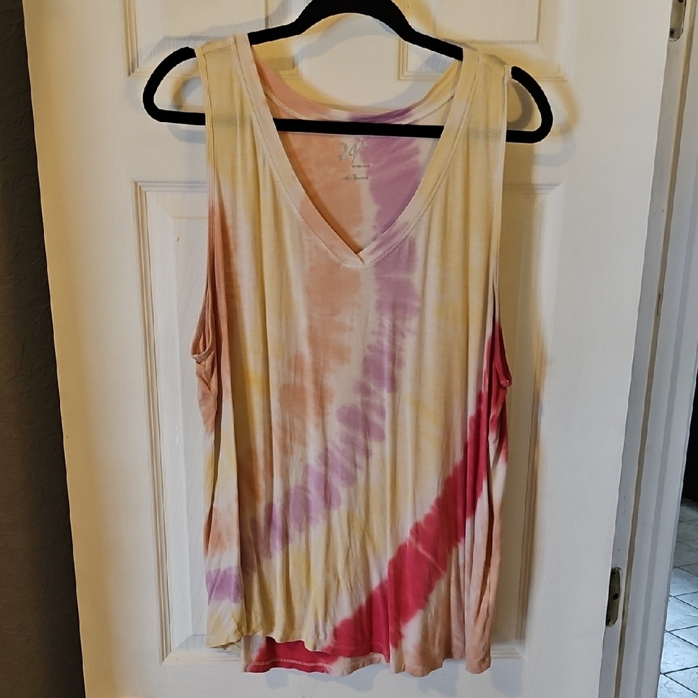 Maurices Tie-Dye Sleeveless V-Neck Top